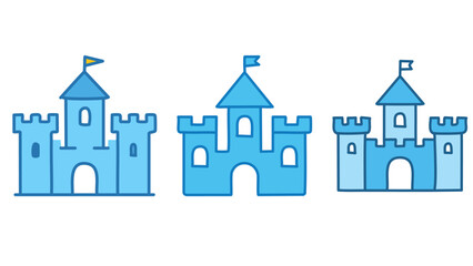 Blue castle, princess castle, frozen castle, frozen building