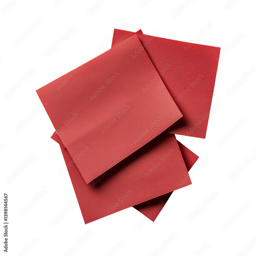 Poster vibrant red paper sheet laying flat on a surface with subtle texture creating an eye-catching visual