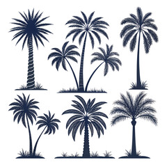 A group of palm trees standing tall in a tropical setting, evoking the essence of a serene paradise