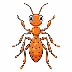 vector illustration of cartoon cockroach