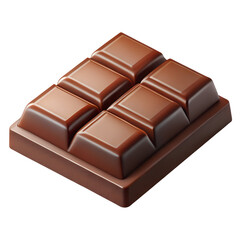 Obraz premium 3D Rendered Chocolate Bar Isolated on transparent Background