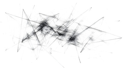 Obraz premium Dynamic Geometric Shapes on Clean White Background - Abstract Lines and Triangles Isolated Artwork