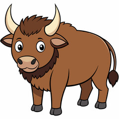 vector illustration of cartoon cow