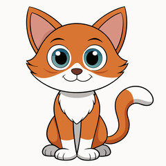 cat, cartoon, animal, kitten, vector, pet, illustration, cute, funny, domestic, feline, kitty, drawing, fun, pets, character, fur, art, tail, happy, mammal, animals, smiling, cheerful, smile