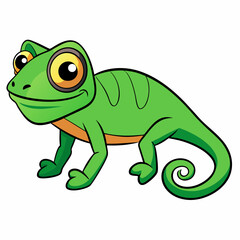 green frog on white background