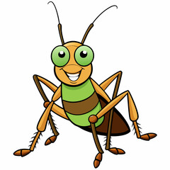 green grasshopper cartoon