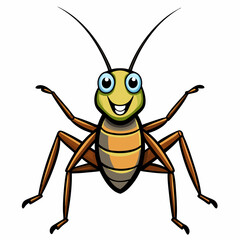 grasshopper isolated on white background