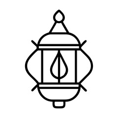 Vintage decorative lantern vector illustration for graphic design and decoration