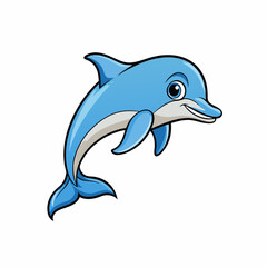 dolphin isolated on white background