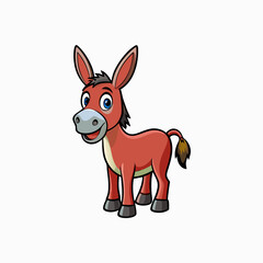 animal, rabbit, cartoon, bunny, donkey, illustration, vector, cute, dog, funny, easter, white, 3d, mammal, fun, hare, pet, art, christmas, character, happy, isolated, farm, animals, brown