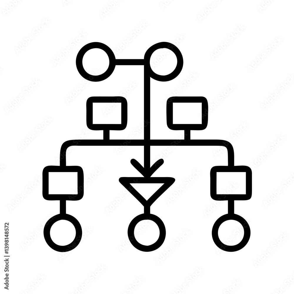 Poster visualize process flow diagram with flowchart maker for business presentation use