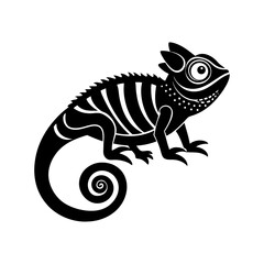 Chameleon silhouette vector