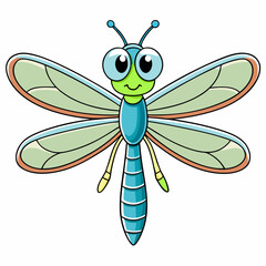 dragonfly on a white background