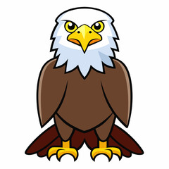 eagle cartoon isolated on white
