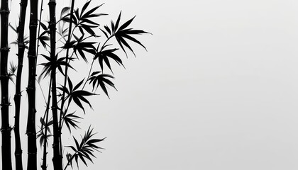 Obraz premium bamboo vector illustration, generat AI