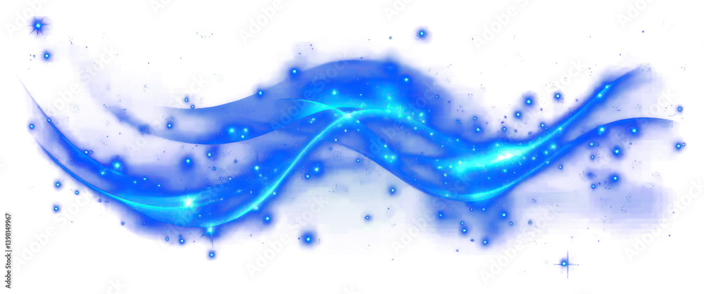 Wall mural png abstract wave light element background waves blue.