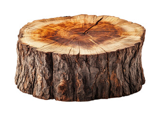 Wooden log cross-section nature rustic natural texture isolated on transparent background png