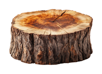 Wooden log cross-section nature rustic natural texture isolated on transparent background png