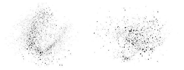 Blood splatter black color vector grunge texture background frame