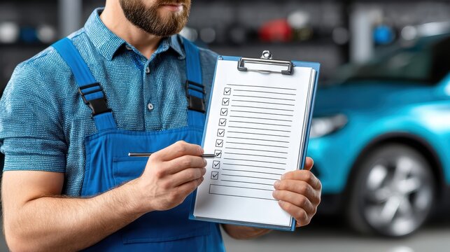 Man holding clipboard, efficient data collection for business and research