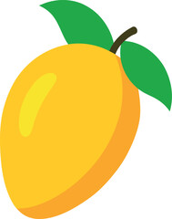 mango-with-a-leaf---white-background