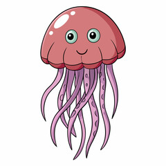 Naklejka premium octopus cartoon illustration