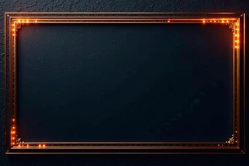 Elegant gold border with double line design on rectangular frame, ornate, border, double line