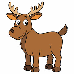 deer, animal, reindeer, vector, cartoon, isolated, illustration, christmas, mammal, wild, white, antler, cute, nature, brown, wildlife, animals, elk, silhouette, horn, stag, antlers, moose, head, goat