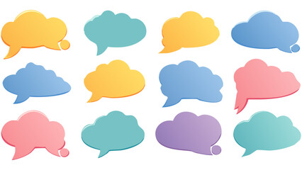 Fototapeta premium Speech Bubble set. Talk bubble. Cloud speech bubbles collection. Vector 