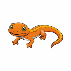 gecko on a white