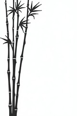 Obraz premium bamboo vector illustration, generat AI