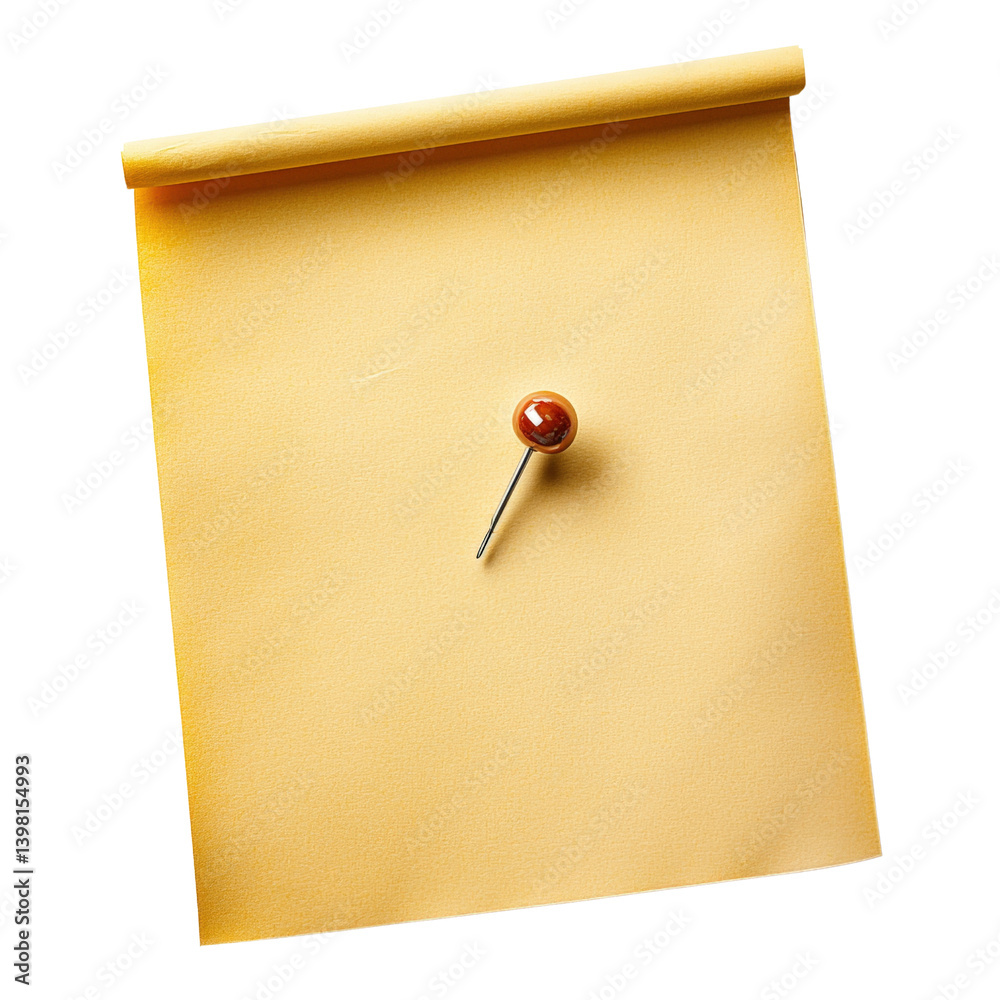 Poster bright red push button positioned on a white piece of paper ready for action and attention in creati