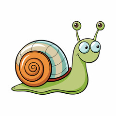 funny snail cartoon