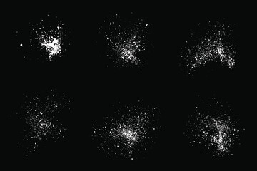 Naklejka premium Vector set of white color snow flakes background. Snowflakes falling light background collection