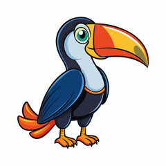 toucan bird on white background