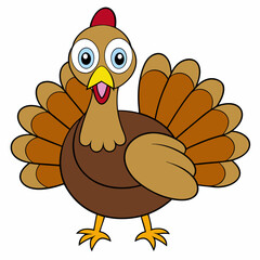 cartoon chicken vector illustration