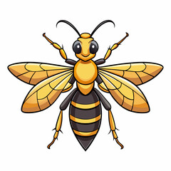 bee on white background