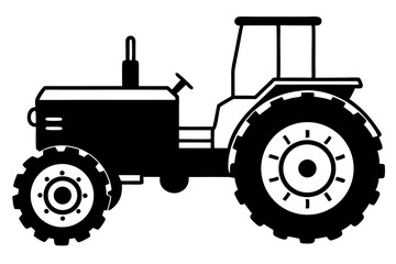 old tractor silhouette