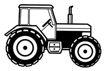 old tractor silhouette