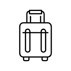 Travel suitcase icon vector illustration for baggage and luggage design element