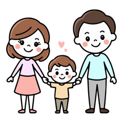 happy family vector illustration
