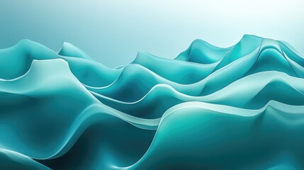 Abstract blue background with dynamic white wave lines and smooth gradients