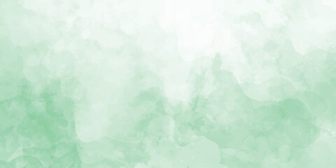 Abstract green color clouds background, Vibrant clear green texture with puffy and blurry natural grunge light mint green watercolor background clouds texture backdrop