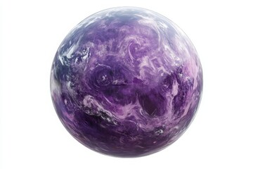 Purple planet isolated on white background for cosmic and space-themed designs