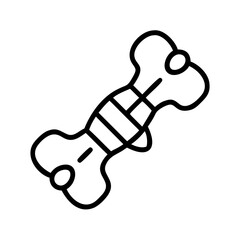 Dog bone toy outline vector illustration for pet shop and veterinary designs needs