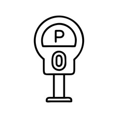 Parking meter icon vector illustration of street parking payment machine design