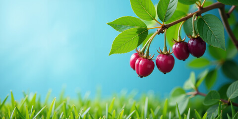Obraz premium cherries on a tree