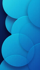 Naklejka premium Abstract blue circles background with digital grid effect, suitable for modern design