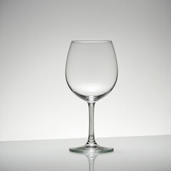 Elegant Transparency: A wine glass captured in minimalist style, emphasizing its form and the delicate balance of light and shadow.