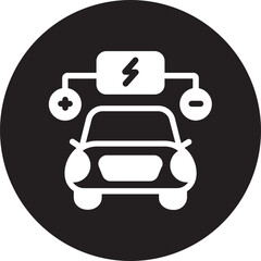 Electric Car glyph icon
